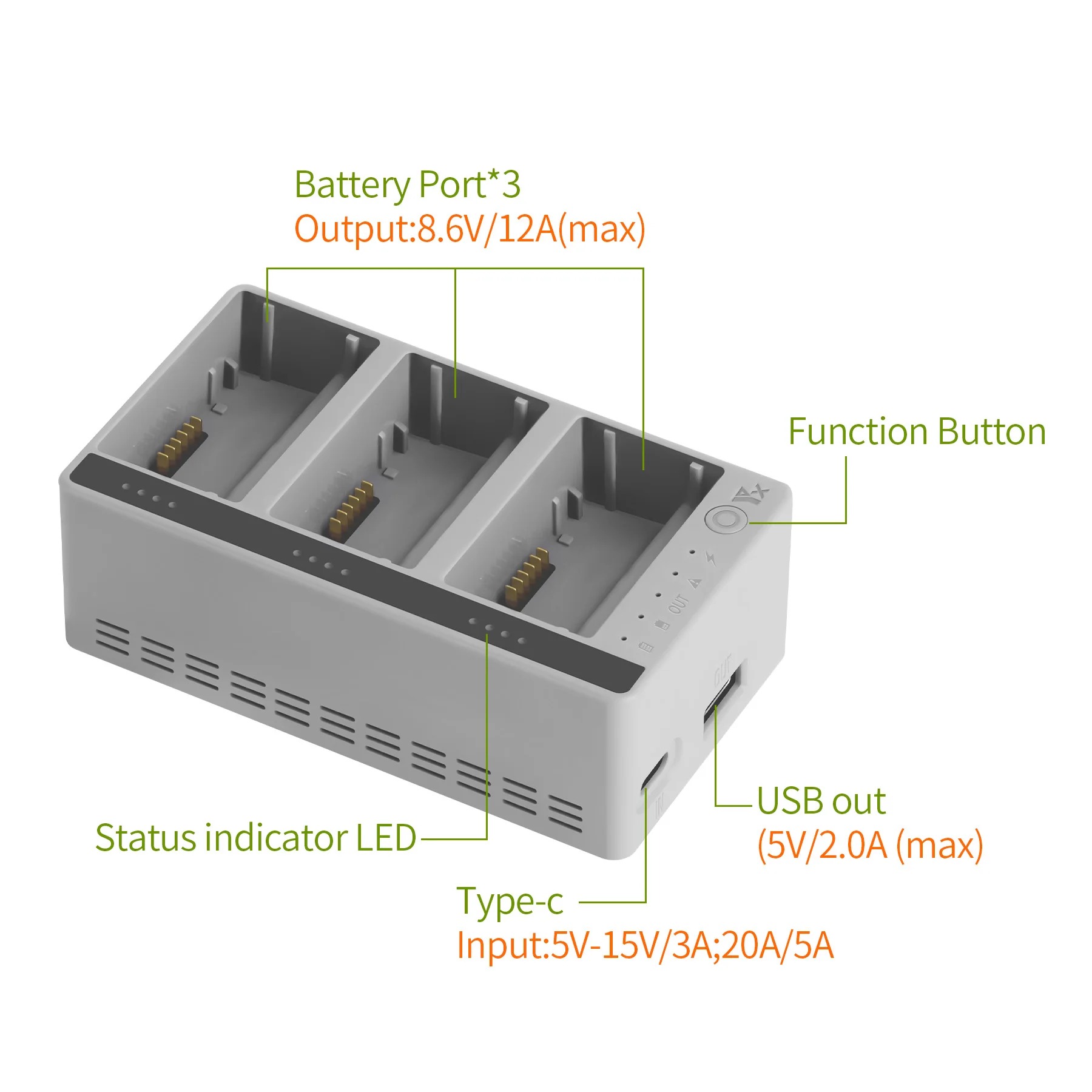 Drone Power Bank - DJI LITO 1/X1 Drone Pil için