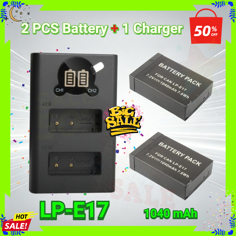 Canon Camera Eos R50 - Yeni 1040mAh LP-E17 Pil Canon 760D
