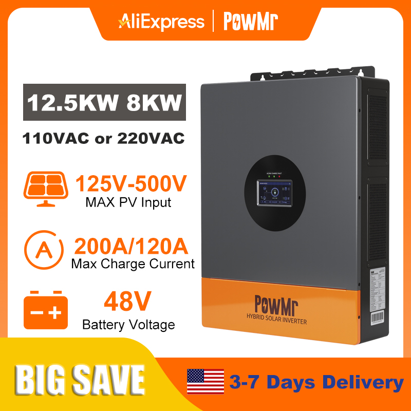 PowMr 12.5KW 8KW Bölünmüş Faz  - Drone Solar Charger incelemesi ve fiyatı